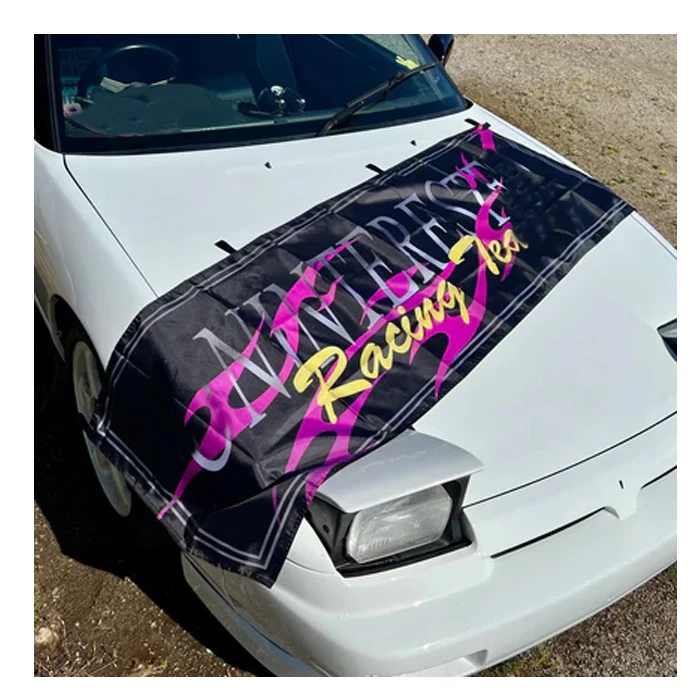 Nobori Flag With Printing Logo Full Color Cheap 100% Polyester Double Sided Car Racing Decoration Custom Japanese Nobori Flag