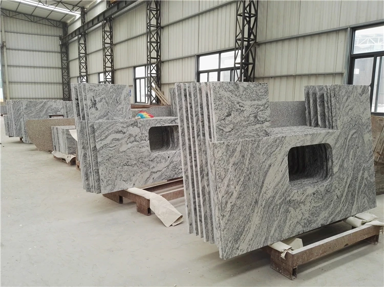 goldtop OEM/ODM granito encimeras Polished Surface Viscount White Granite Small Slab Tiles for countertops