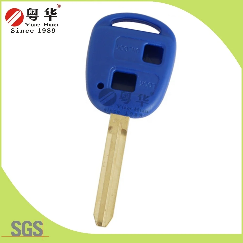 2  Buttons Color Blank Key Shell Case Fob Blank Car Key Shell for Toyota Corolla RAV4 Land Cruiser Prius Yaris