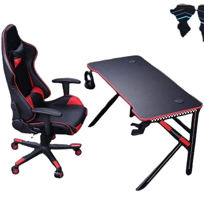 Распродажа, большой компьютерный гоночный игровой стол RGB с подсветкой и стульями, набор для офиса, игровой стол со светодиодом