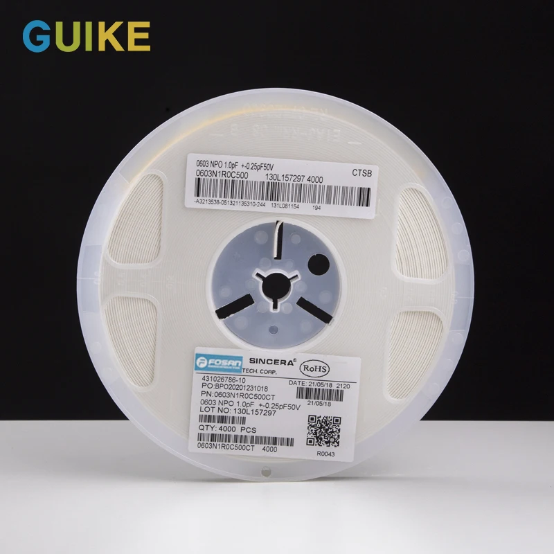 0603 NPO 1.0pF +-0.25pF 50V Plate Smd Sell Bulk Scrap All Size Capacitor MLCC Capacitor Battery Ceramic Super Capacitor Chip
