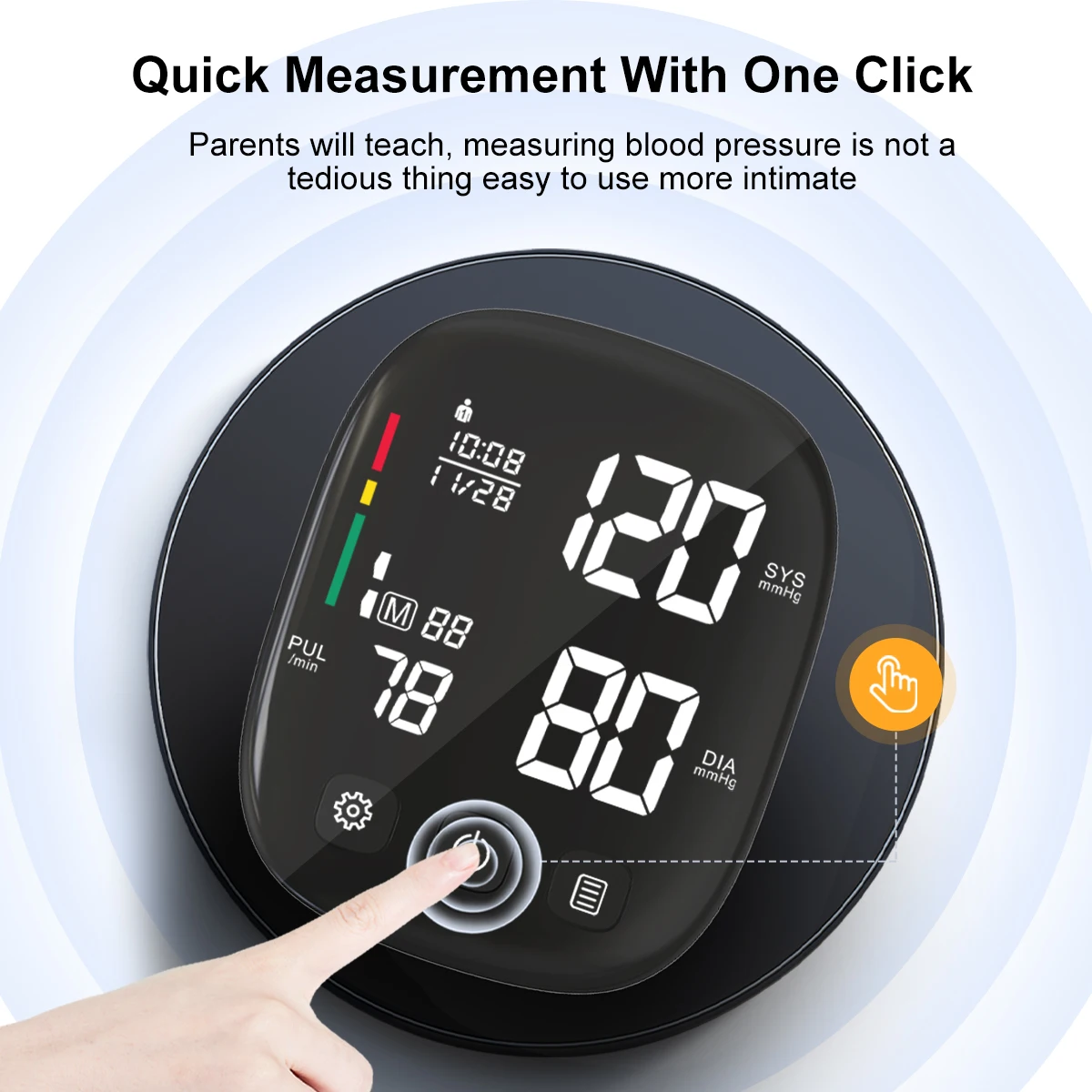 Electronic Sphygmomanometer Arm Blood Pressure Monitor BP Machine Digital Blood Pressure Monitor Automatic Digital BP Monitor