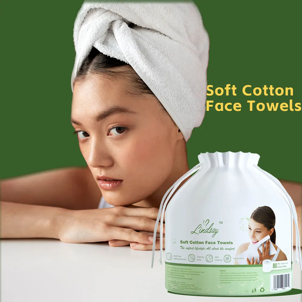 Wholesale Disposable Organic Facial Towels Cotton Tissues Baby Towels in Stock