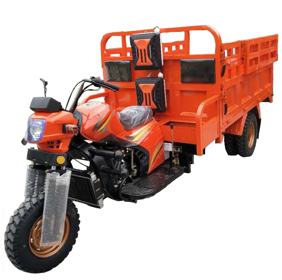 
High quality 300cc Motorized Cargo Tricycle Heavy Loading Trike Five Wheel Motorcycle China Cylinder Power Engine 