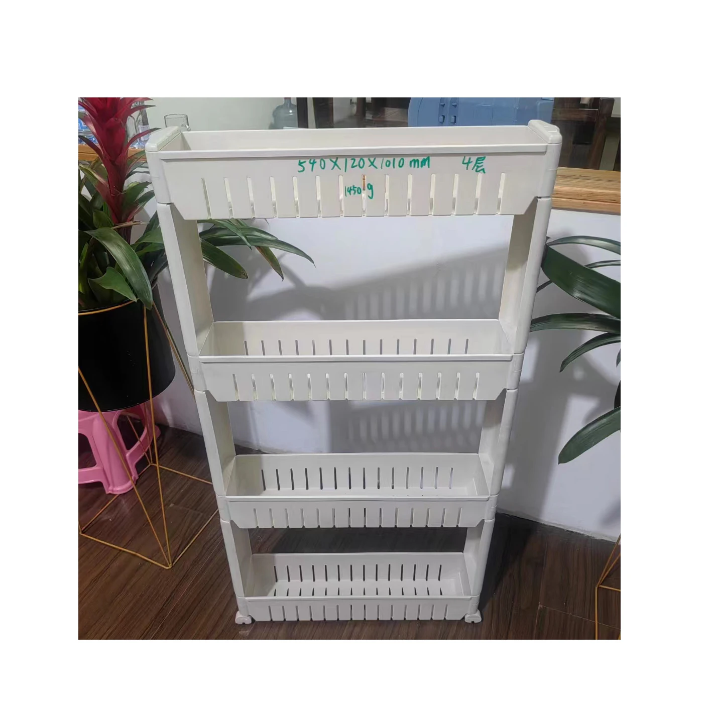 Rectangle Shape 4 Layers Hollowed Narrow Storage Rack Used Mould Second Hand Plastic PP Injection Mold