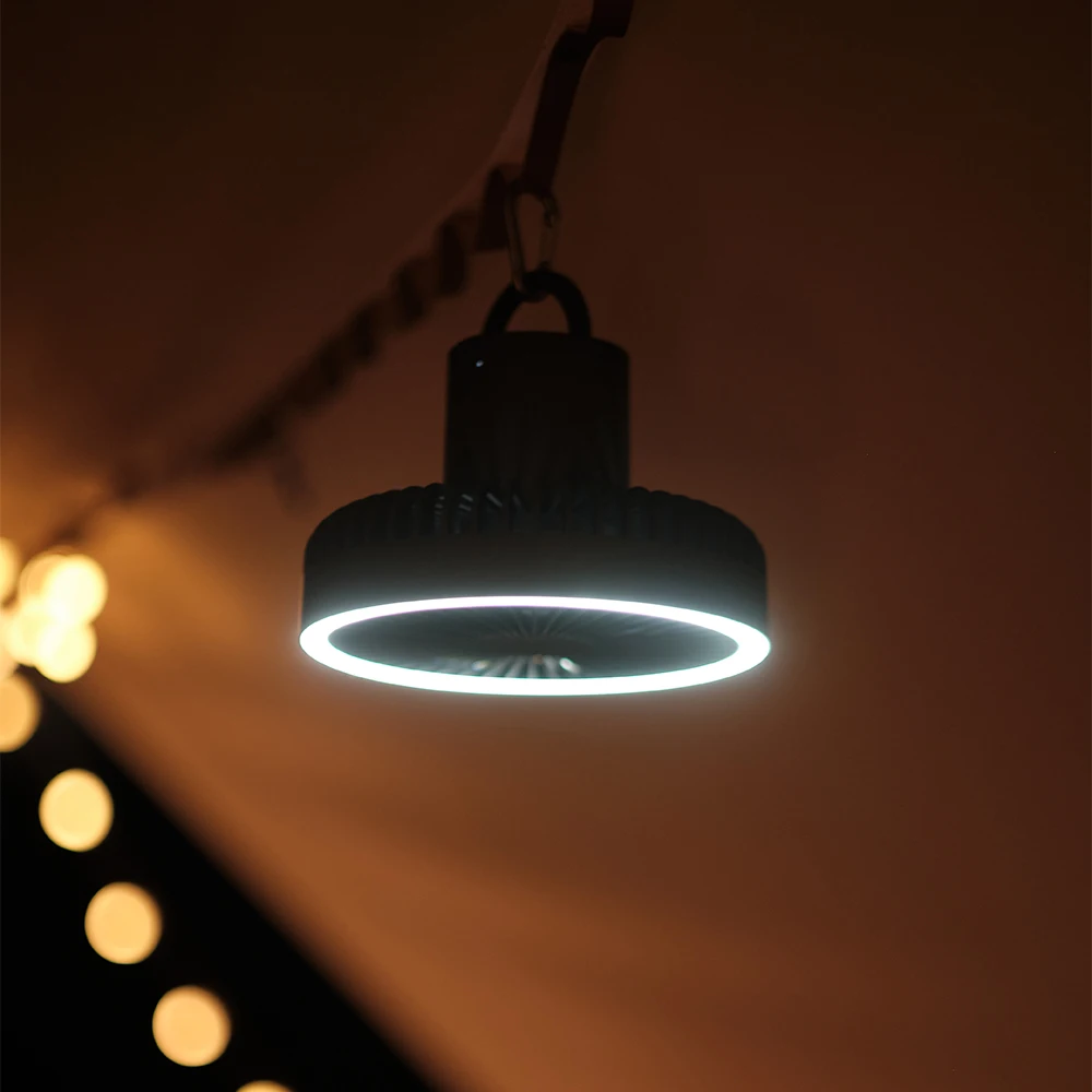 New Designed Outdoor Camping Light Desktop Mini Fan Ceiling Fan Portable Rechargeable USB Tripod Fan Solar Panels Lifepo4 5V 4W