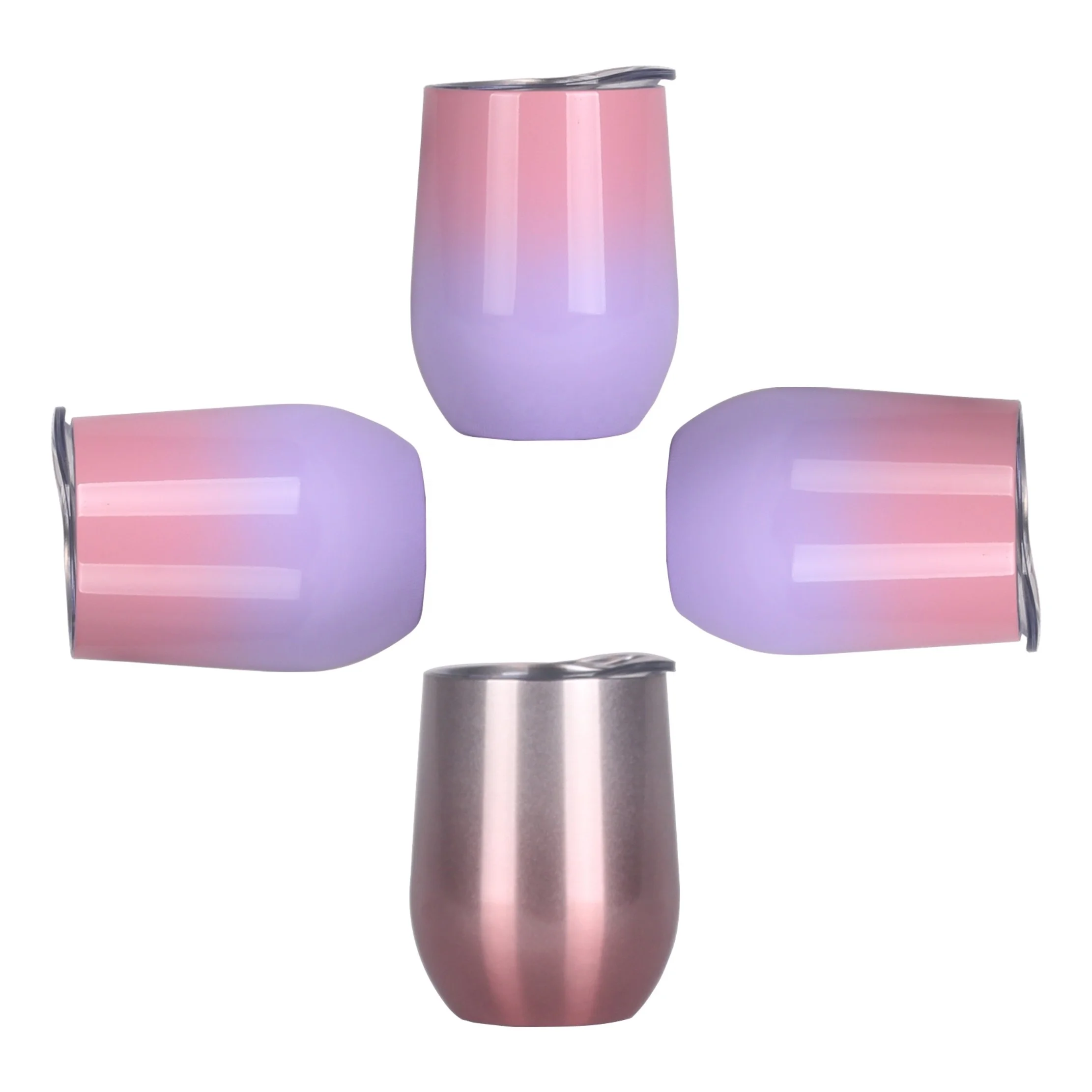 
12 oz egg shape stainless steel magnetic whiskey tumbler 