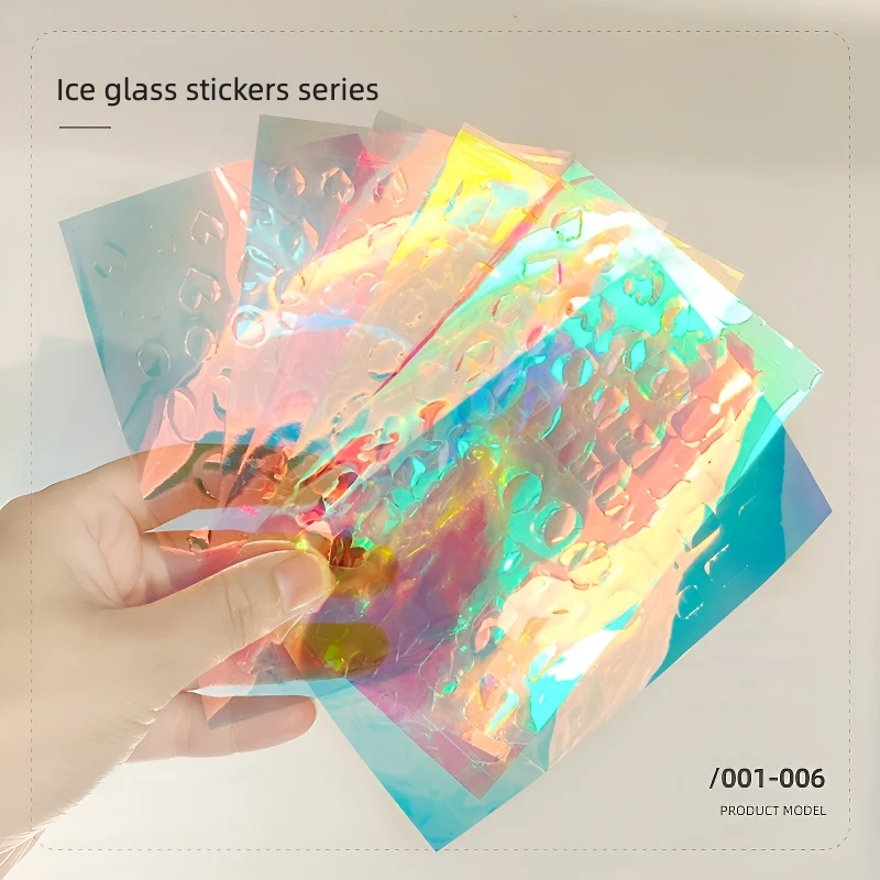 Ice Cube glass paper finished product Color transfer paper laser candy paper finished star heart-shaped nail sticker