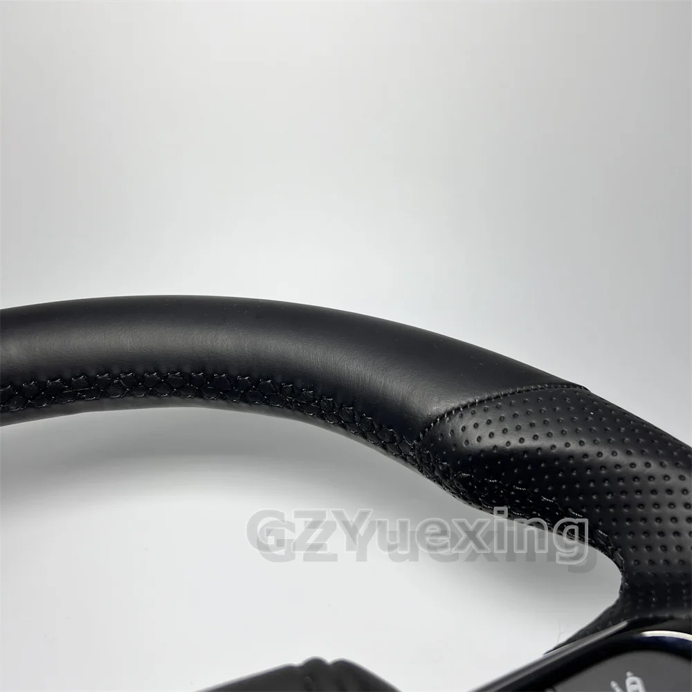 Black Button Steering Wheel For Toyota Land Cruiser LC79 LC76 LC70 LC300 2008-2021GR Style Full Leather Steering wheel