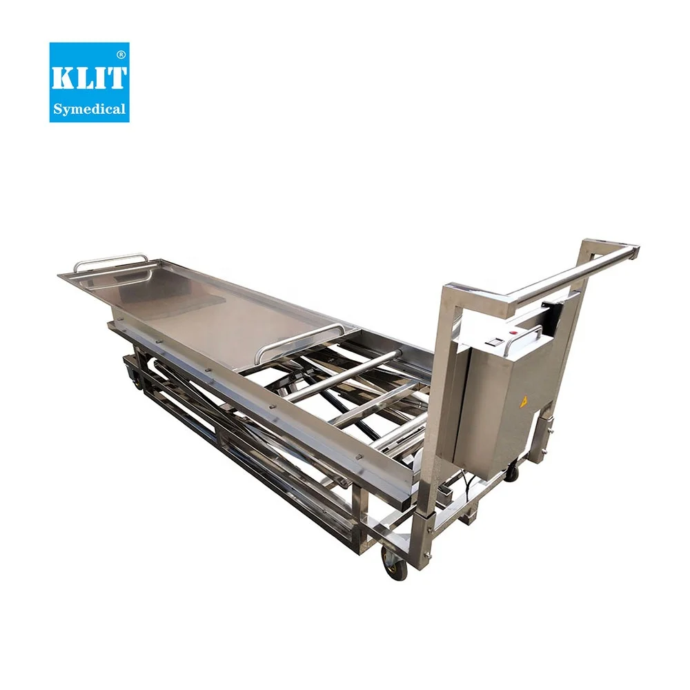 Best selling lifting funeral stretcher mortuary trolley/Hydraulic Mortuary Lift/Double scissors electric lifting equipment