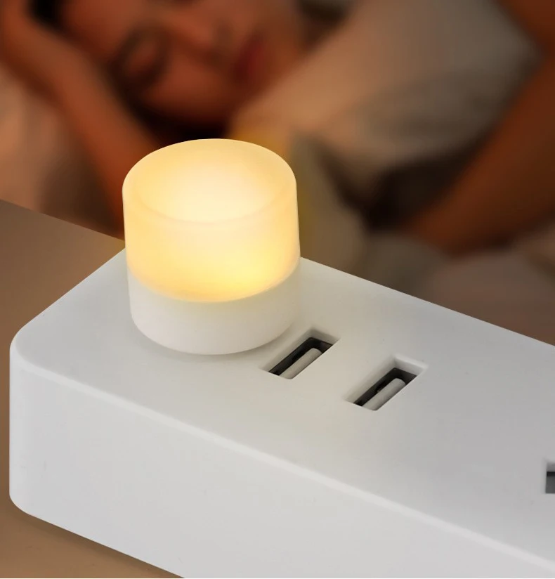5 в портативный светодиодный светильник USB Ночная Лампа теплый