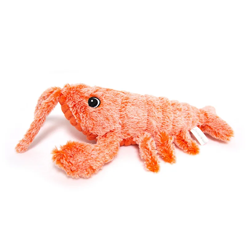 Battery Operated Simulated Lobster,Jumping Toys, USB Rechargeable Funny Plush Toys, Stuffed Animal Cat Toys, Pet Toys Supplies