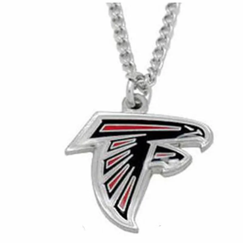 Custom design us Football team logo drop oil pendant charms nfl team necklaces chain