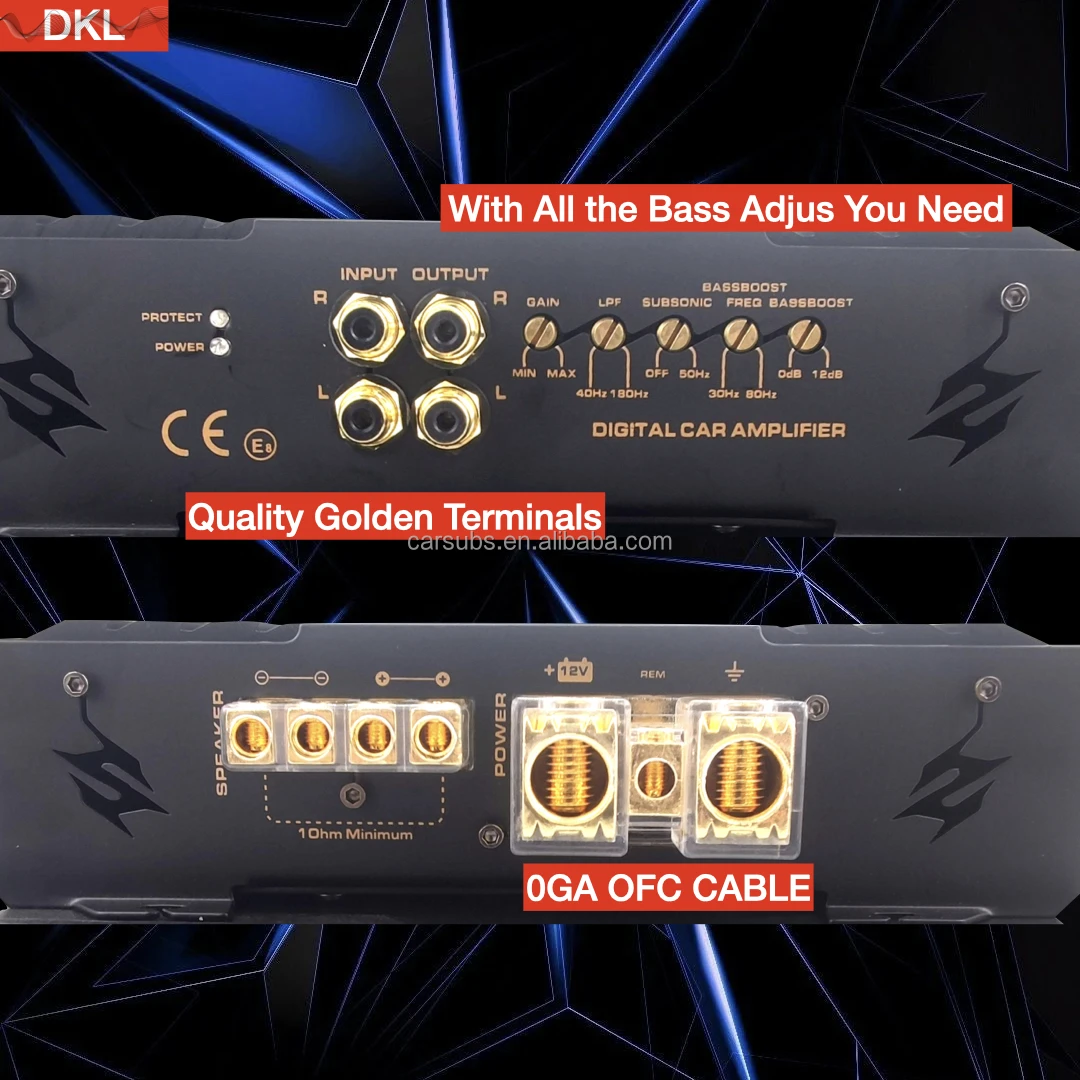 USA Market Sound Quality Car Subwoofer Amplifier RMS 2000W Class D Peak 4000W SPL strong Bass Car Amplifier Monoblock