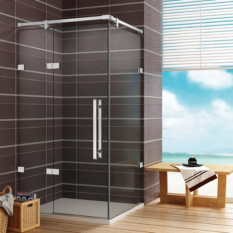 Eniking Glass Shower Enclosure Doors Hardware Kit Accessories Glass Sliding Shower Door System