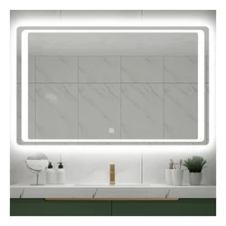 2021 Ip44 Безрамное современное изящное роскошное большое зеркало для ванной со светодиодной подсветкой