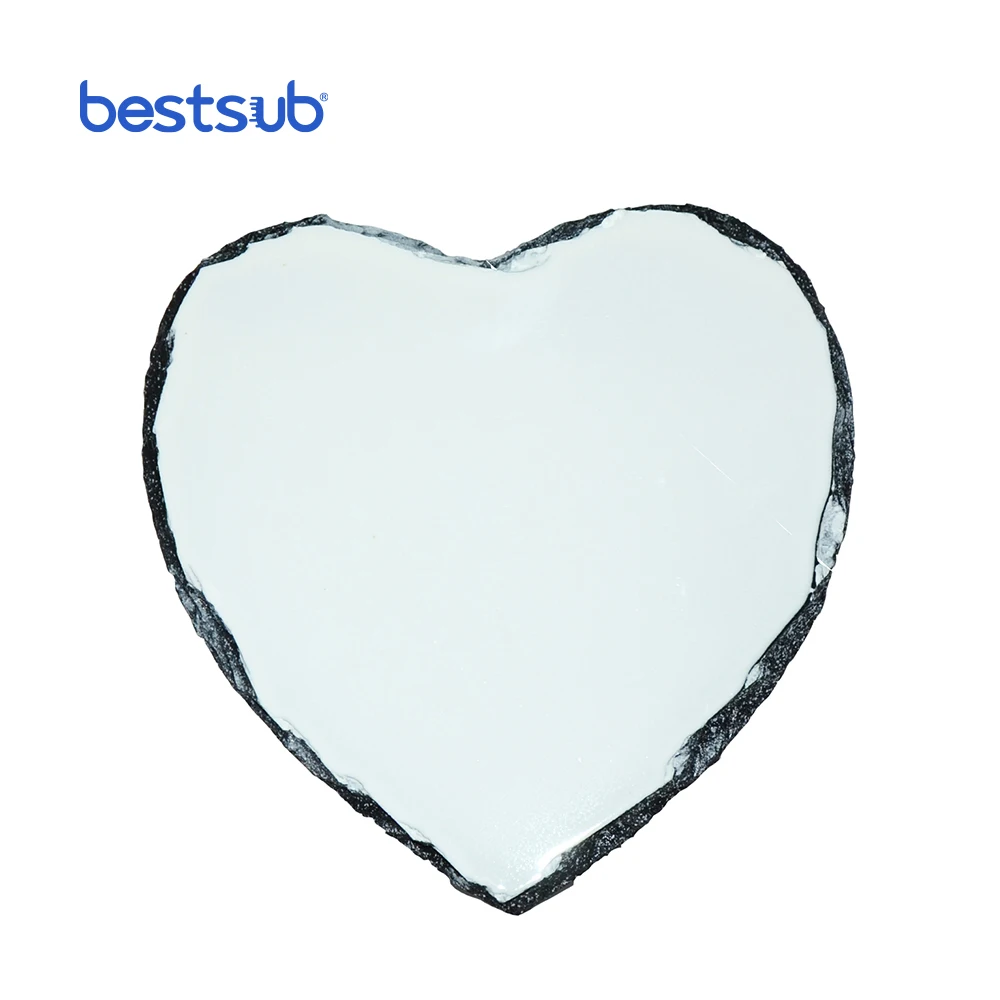 Bestsub hot new products Sublimation Blanks Sublimation Small Heart Stone 15*15cm Stands for Slates Photo Slate