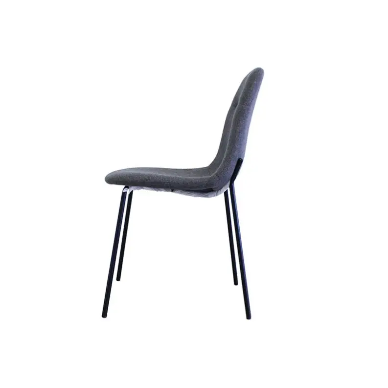 
Modern Style Velvet Fabric Dinning Chairs With Black Powder Coated metal Leg dining chair 