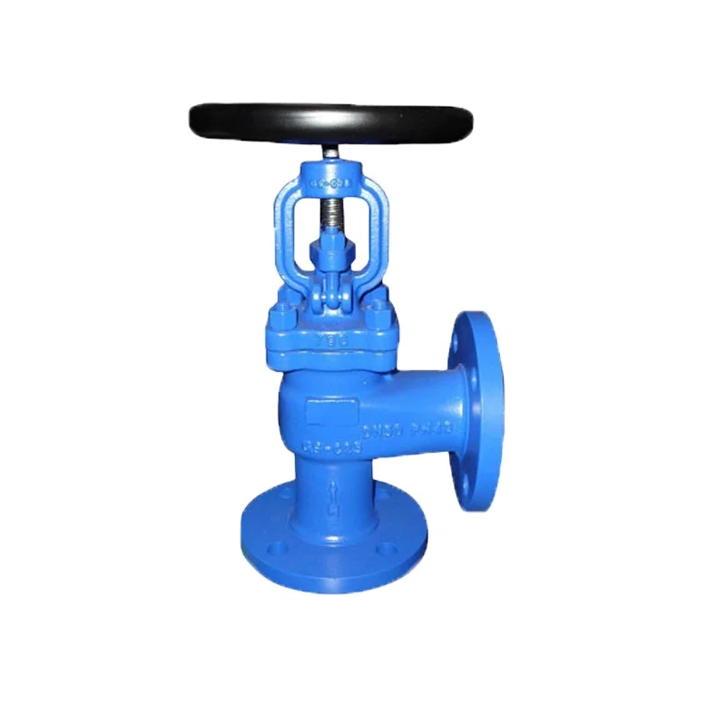 DIN Cast Steel GS-C25 90 Degree Water Angle Globe Valve with Handwheel