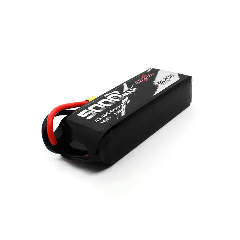 5000mah 14.8v 4s 40c (30X47X146mm) cnhl black series  lipo battery  with xt90 plug