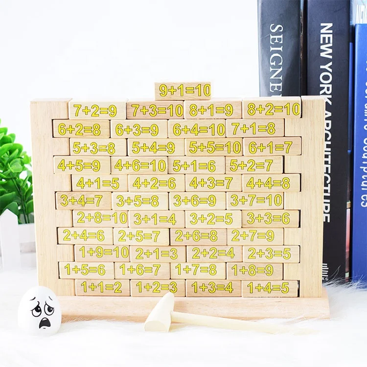 слои сложены домино Кирпичи Математика развивающие игрушки деревянные штабелируемые настольные игры Конструкторы игрушка