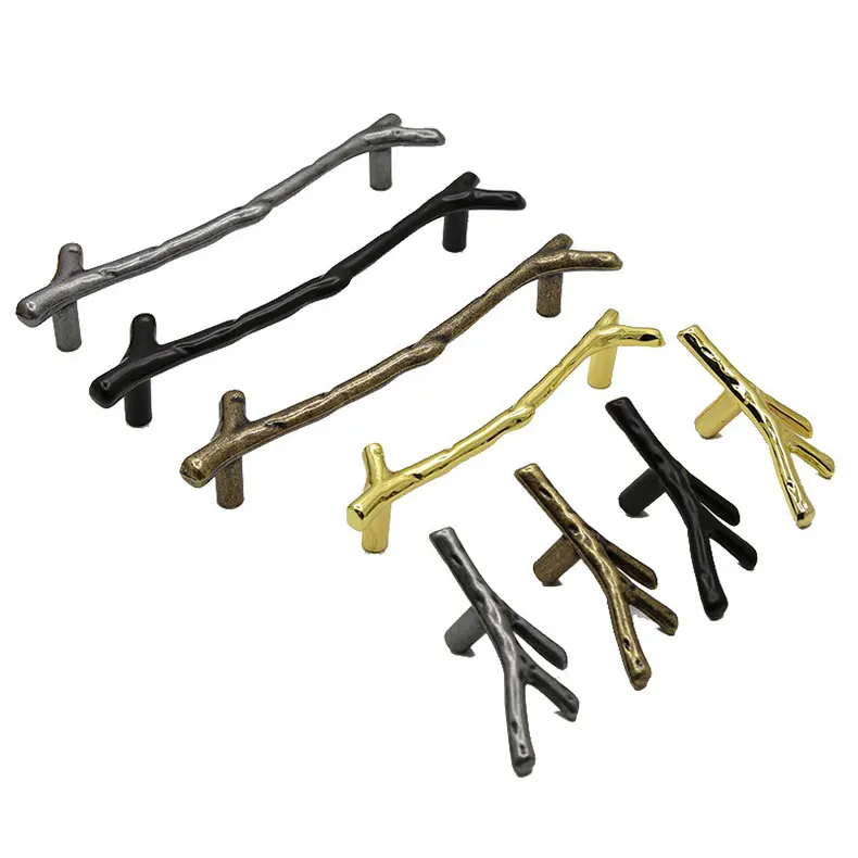 Tray Metal Frame Irregular Handle Tree Branch Furniture Drawer Cupboard Wooden Door Pulls Bracket Accessories Handles