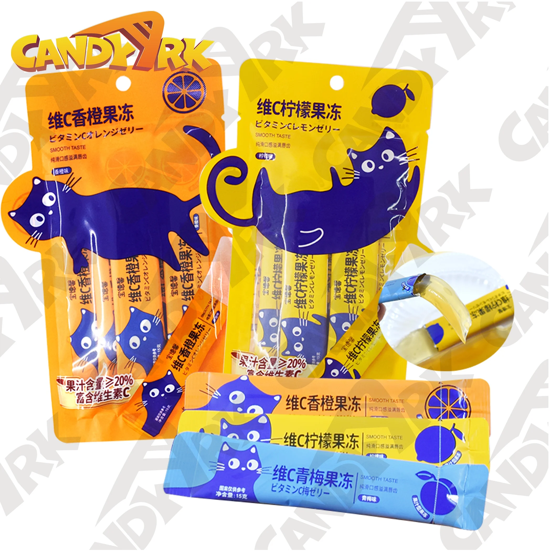 Popular vitamin C fruit juice jelly pop candy