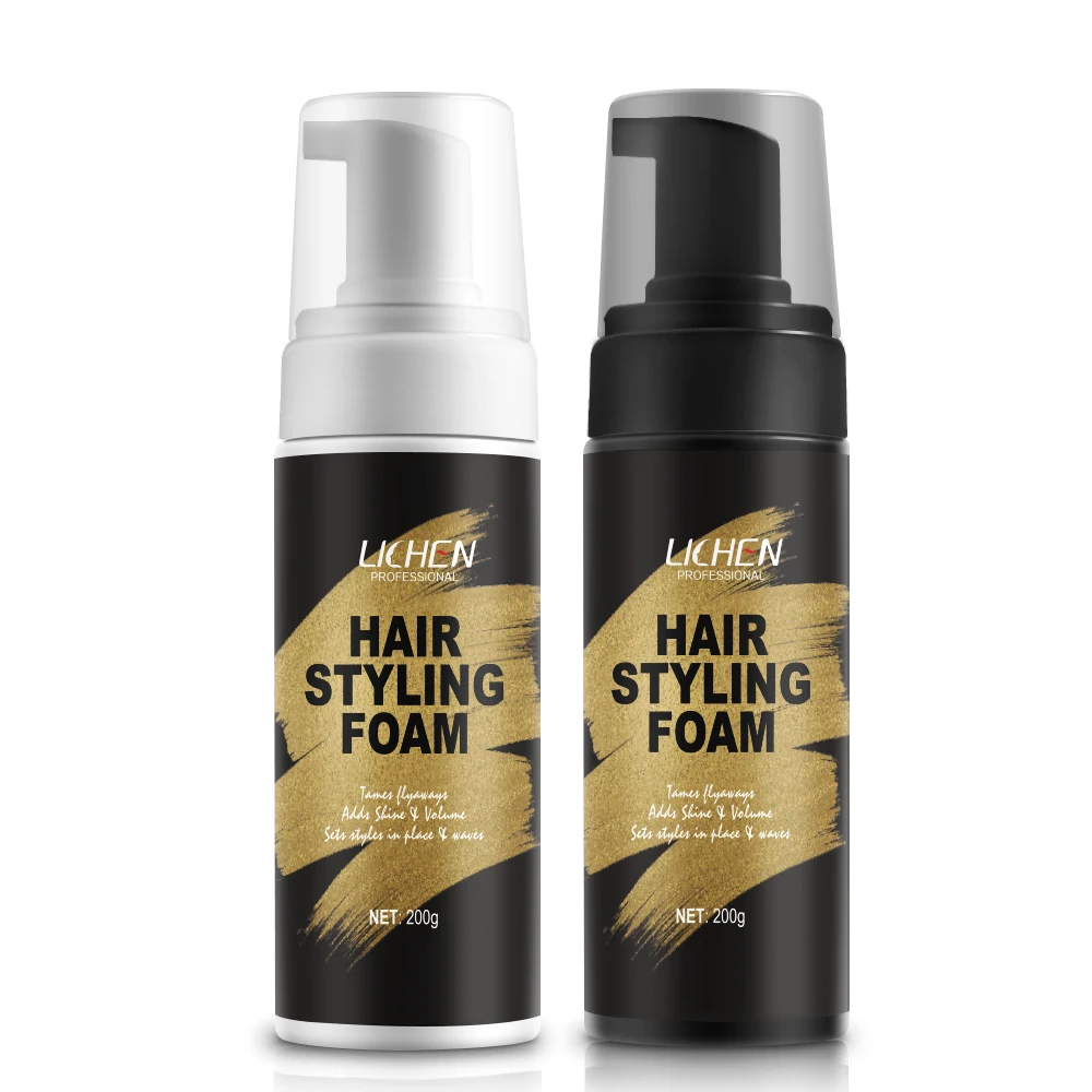 wholesale bulk alcohol free strong hair foam private label curly hair mousse styling custom logo