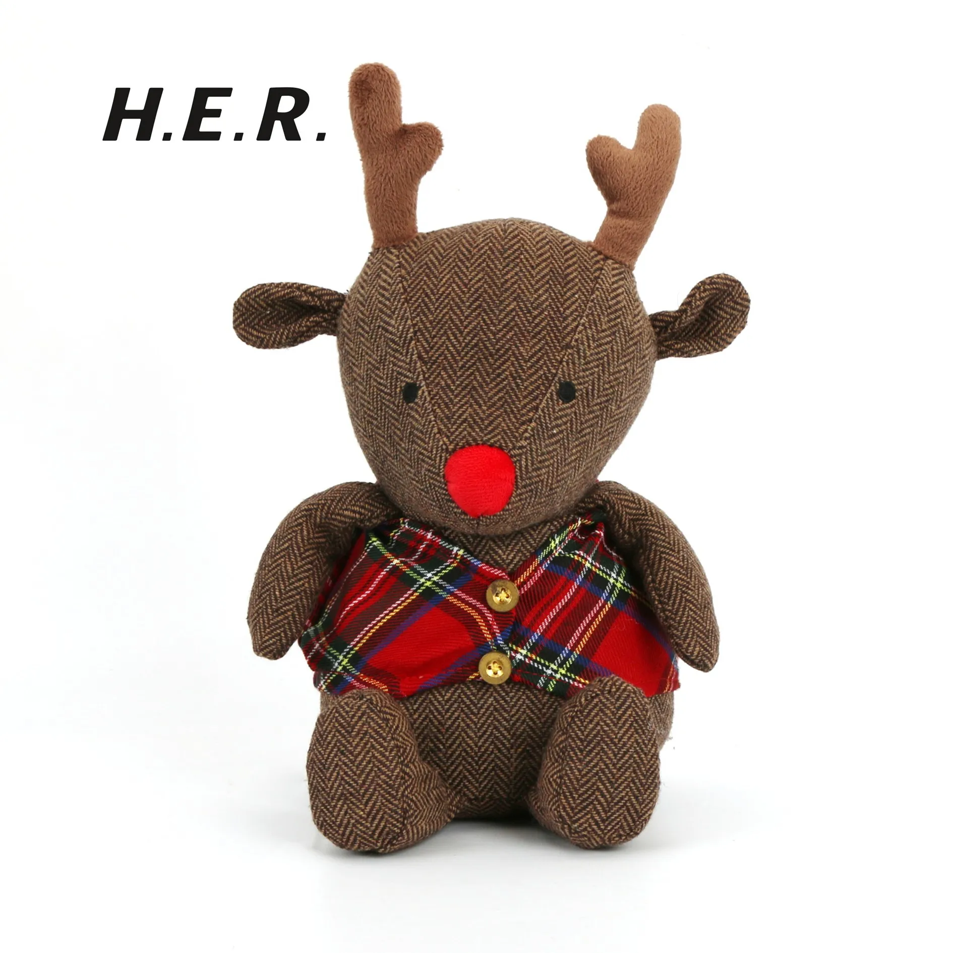 Customized Christmas Reindeer Door Stop Pretty Plush Animal Door Stopper Animal Door Stopper