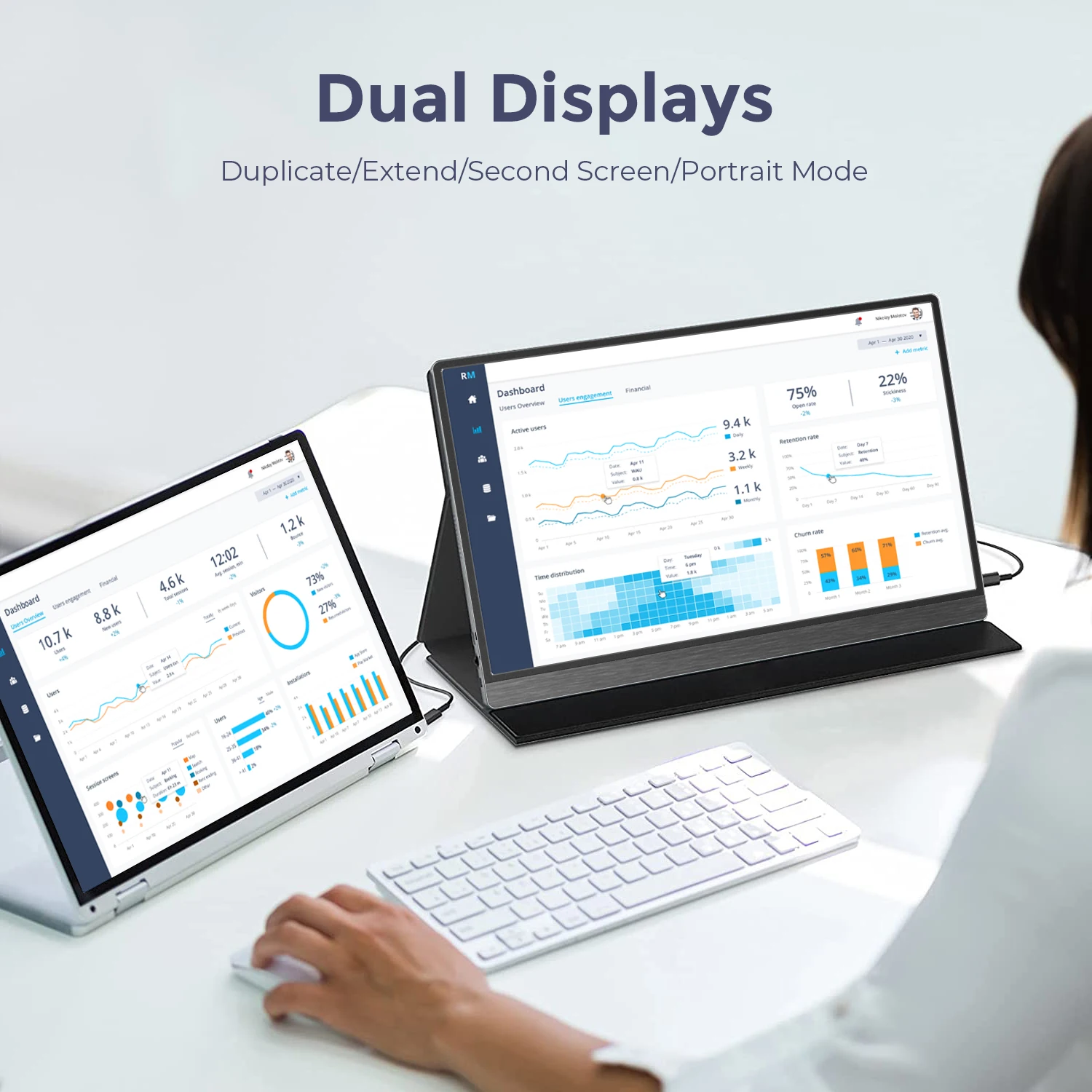 15.6 inch 1080P USB-C Monitor HDR Touchscreen Monitor Premium Smart Cover duel Speakers External Portable Monitor for Laptop