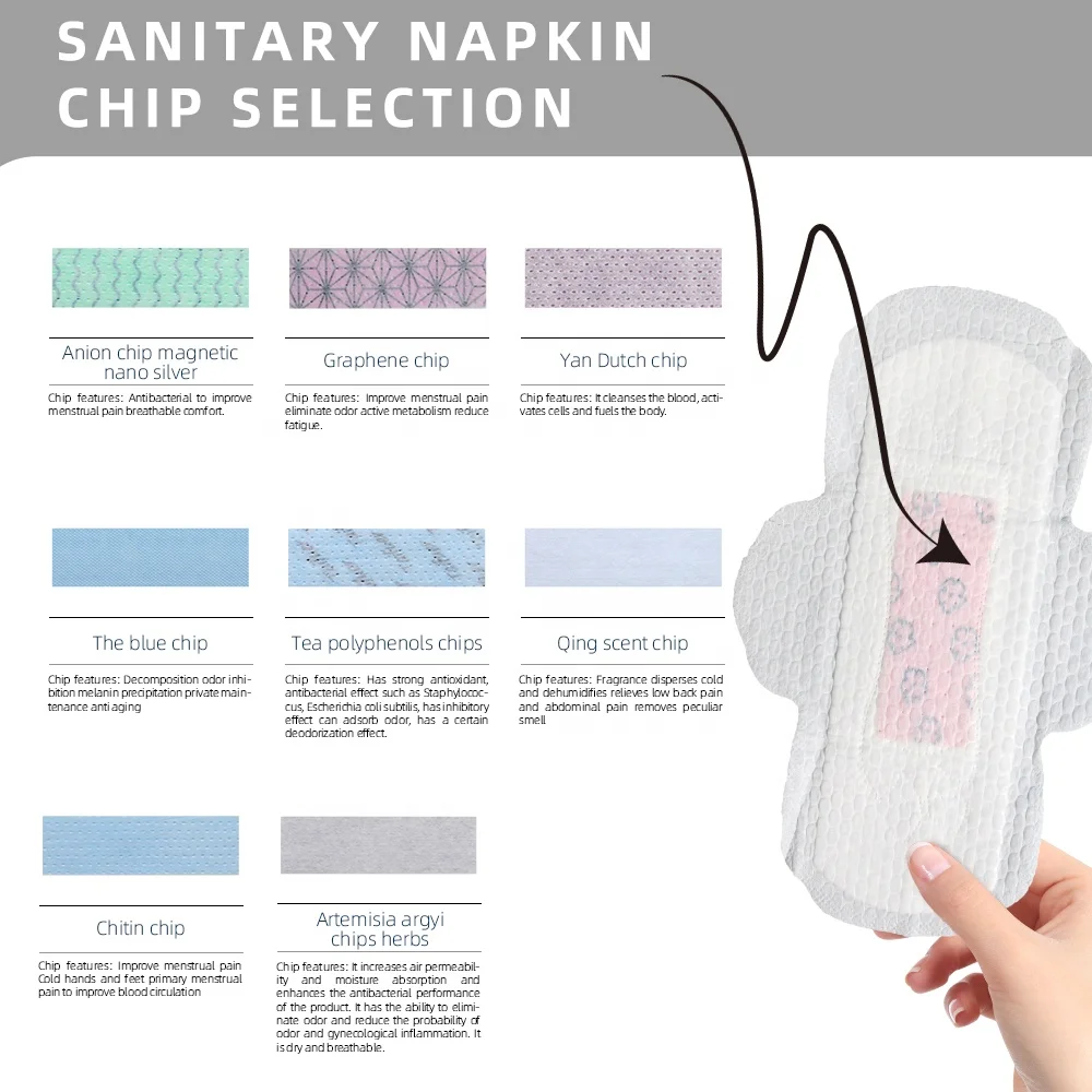 DH Organic Cotton Menstrual Feminine Hygiene Period Lady Napkin Sanitary Pad for Women