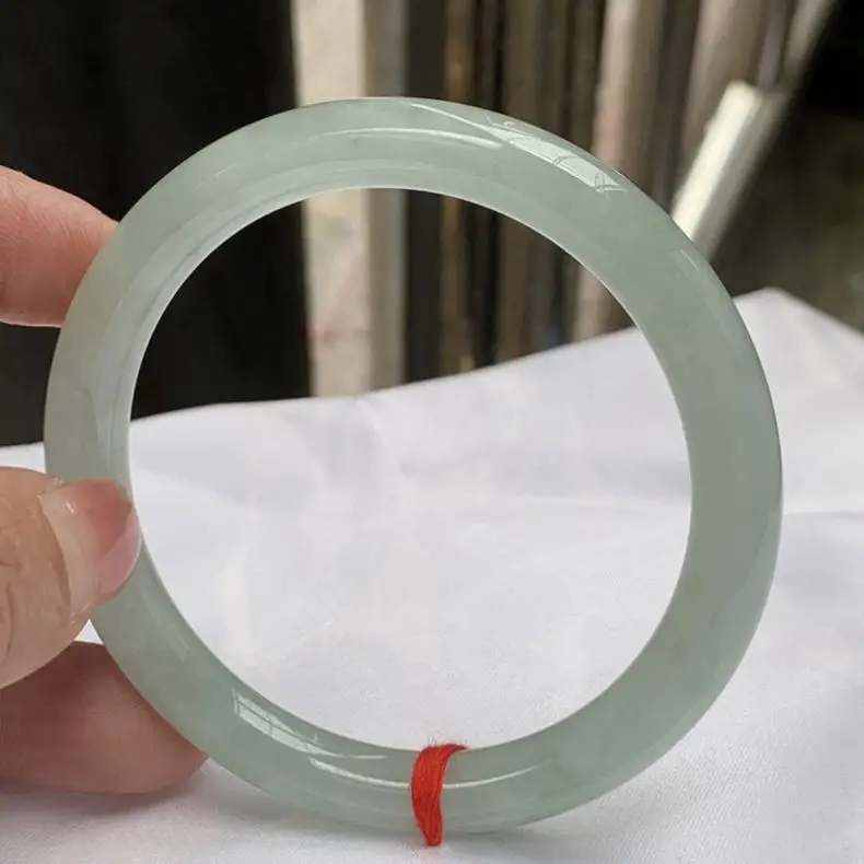 Jadeite Delicate Workmanship, No Crack, Water Material-Round Bar Jade Bracelet Myanmar Jade Natural A Type Jade Bracelets