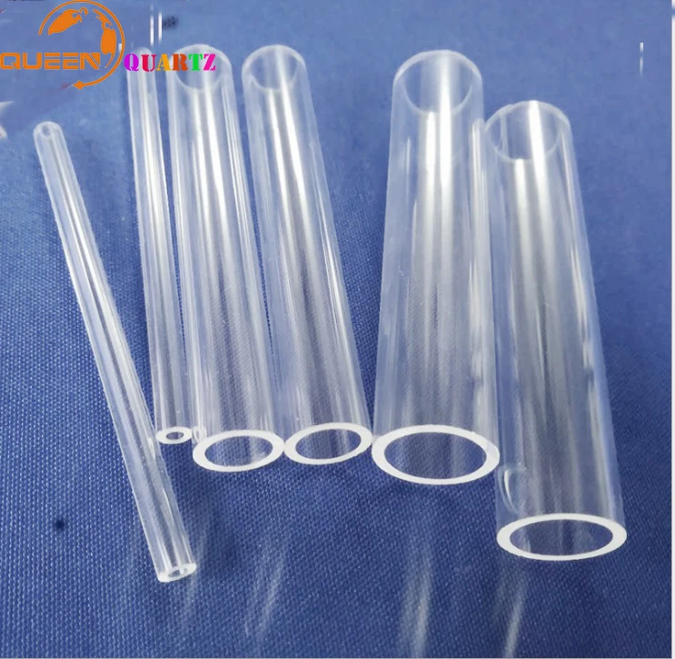 Clear fused quartz glass test tube&reaction