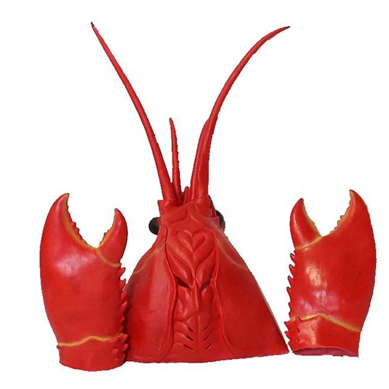 Latex Lollipop Chele Gloves Halloween Cosplay Comic Cartoon Crab Lobster Mask Carnival Costume Fantasy Cosplay