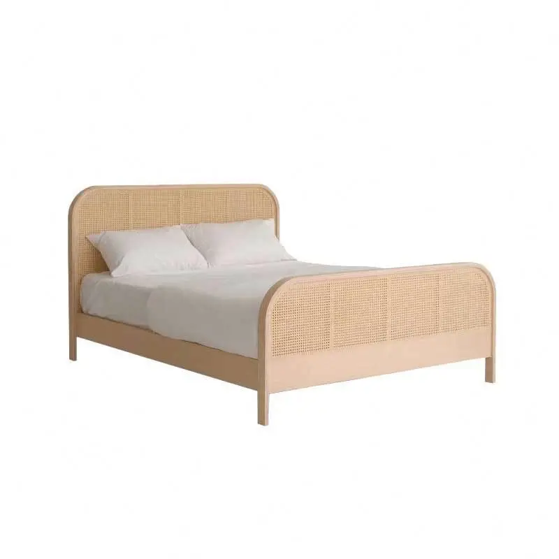 Rattan Furniture Cane Series Bed Thailand Furniture King Size Natural Rattan Bed
