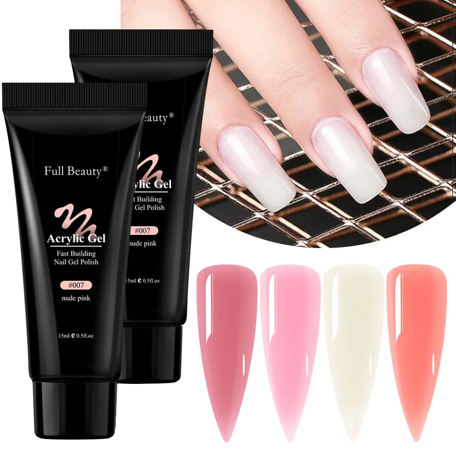 5 Colors 15ml Long Lasting Nail Extension Poly Nails Gel Manicure Diy Quick Dry Uv Led Acrylic Gel Nail Polish For Women Salon