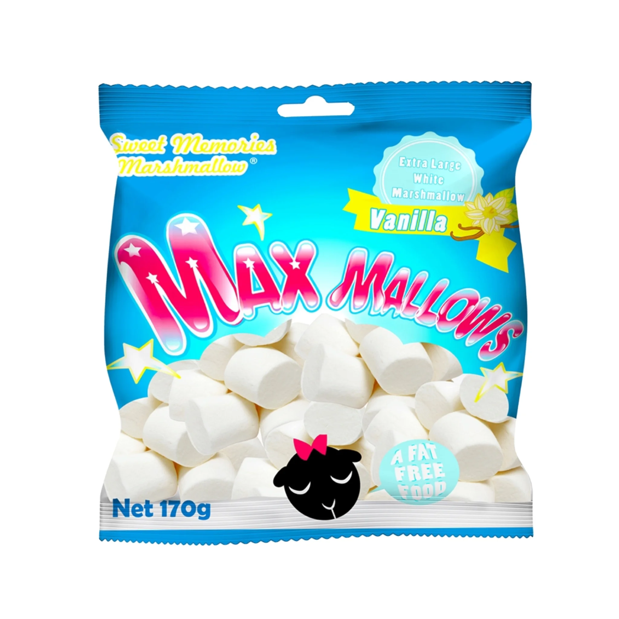 Конфеты, очень большой белый MARSHMALLOW, ваниль, максимум 170 г в одном пакете