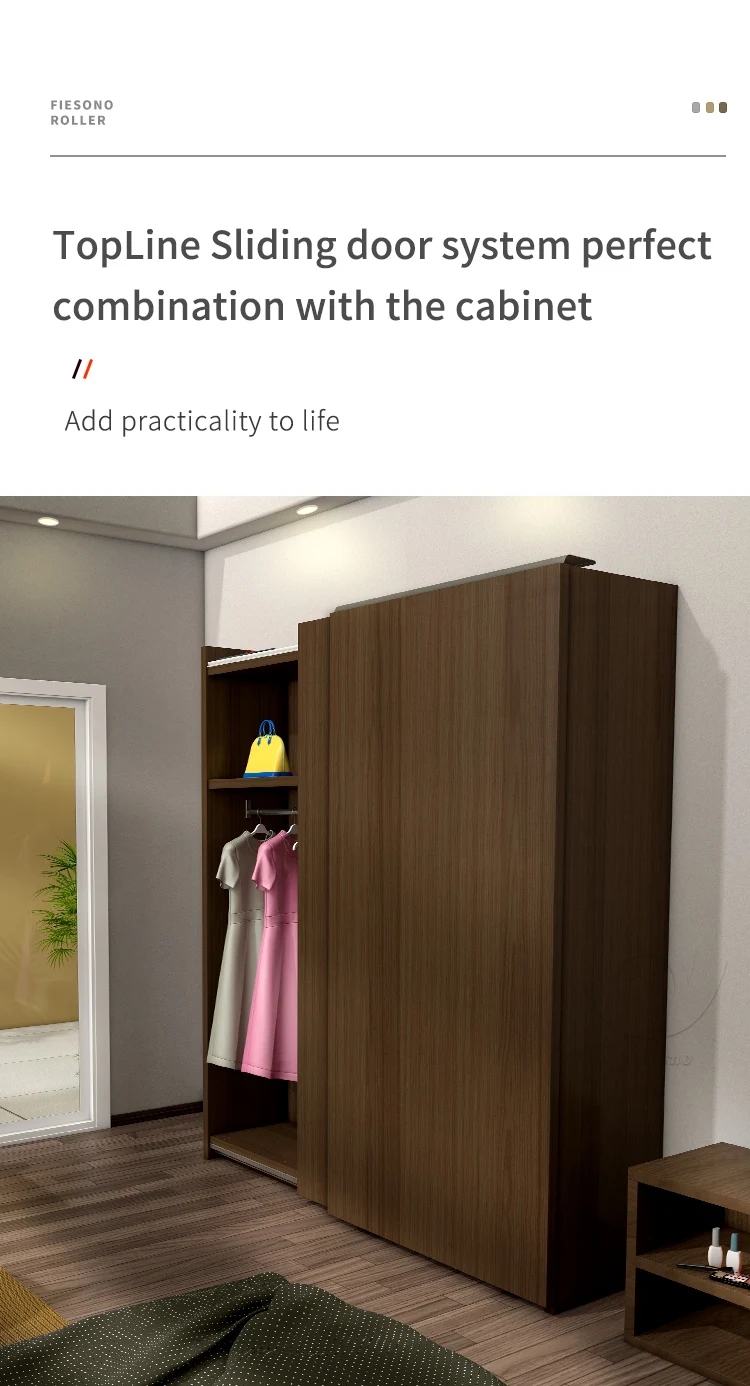 60kg alloy 2 doors Topline heavy duty sliding designs door wheels for wardrobe