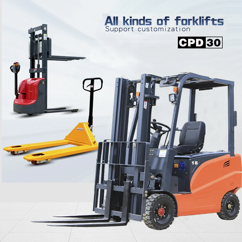 1.8ton New Battery Hydraulic Forklift Truck Stackused  Electric Forklift With Attachment