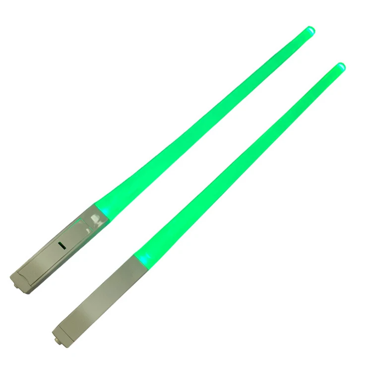 New arrivals glow stick cheer custom plastic light up LED red lightsaber chopsticks