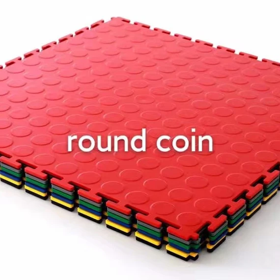 Enlio PVC Tiles Garage Flooring Suspended PVC Garage Floor Tiles Mats for Workshop Car Washing Room Flooring