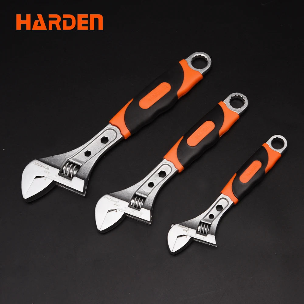 Harden professional auto repairing chrome vanadium 8' 10' 12' adjustable flexible square hole wrench set