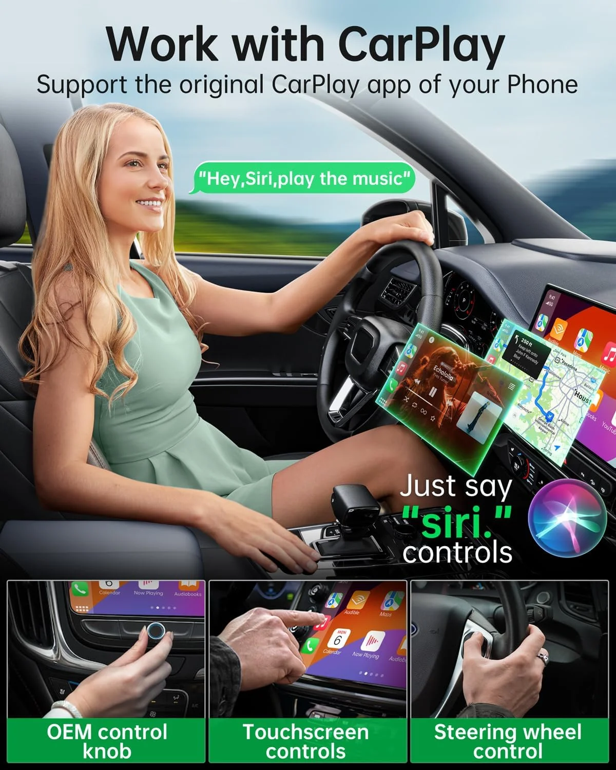 BOYI Wireless Android Auto Box For Iphone Wireless usb carplay adapter Dongle 2 in 1 Adapter For CarsToyota Fiat Audi Porshe