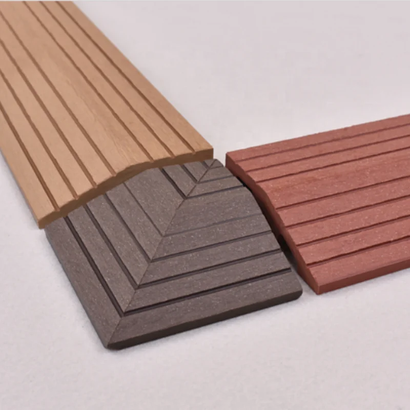Outdoor wood-plastic interlocking tiles