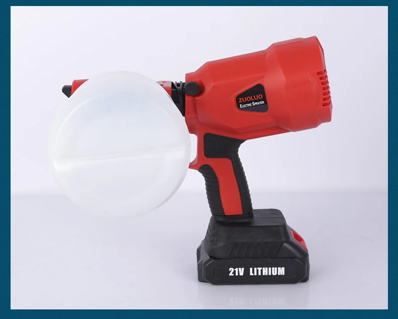 Convenient assembly Electric Paint Spray Gun 21V Lithium Battery Paint Spray Gun 800Ml