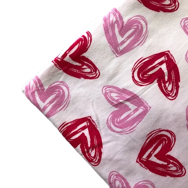 
 Оптовая продажа, трикотажная ткань dty из спандекса и полиэстера, с принтом сердца  