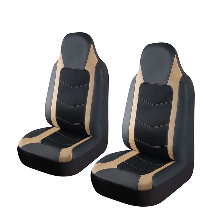 China Professional Manufacture Leather Material Front Bucket Grey Set Car Seat Cover