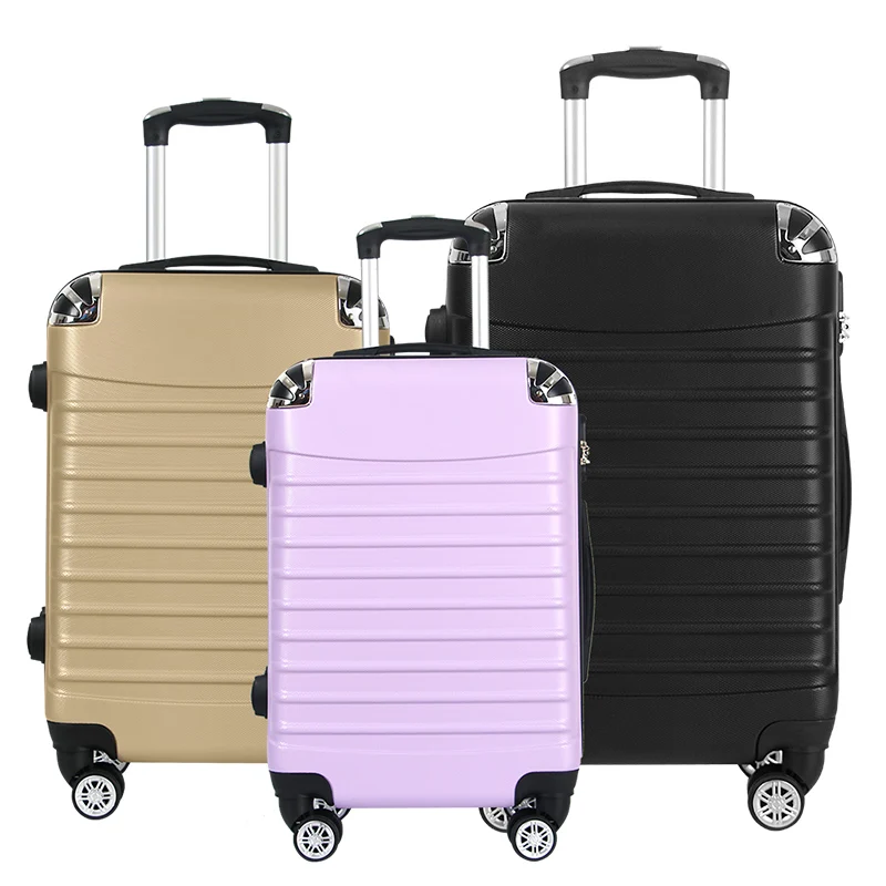 ABS  travelling hand bags carry on travel bags cabin luggage suitcase sets trolly bags sets custom hard spinner luggage sets