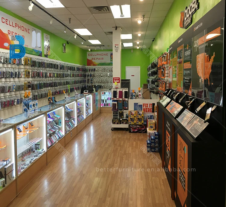 Best sale mobile phone accessories display stand for shop interior design