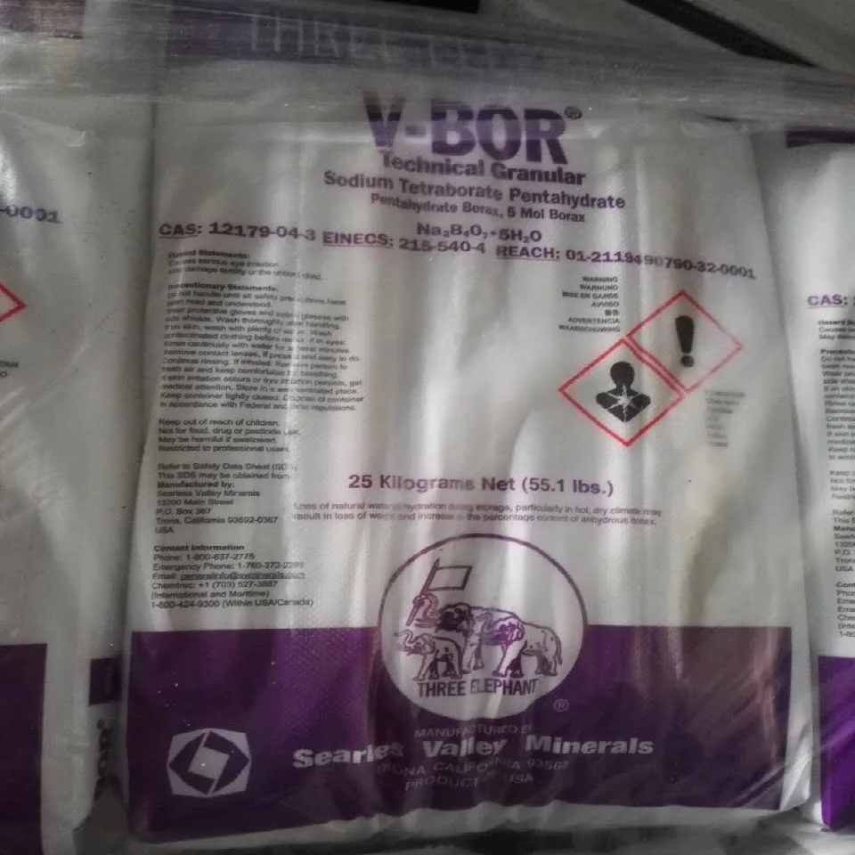 High Purity Borax Pentahydrate, Na2B4O7.5H2O